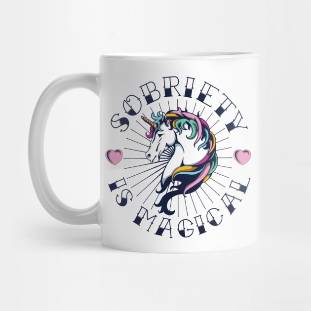 Sobriety is Magical Tattoo Unicorn by August Design